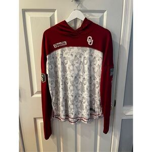 Colosseum Oklahoma Sooners Women’s Hooded Camo Pullover sz XXL